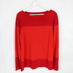 Ann Taylor Red Sweater XL New Women Long Sleeve Top